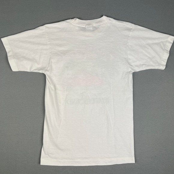 VTG Cruisin' With Christ T Shirt Fits S Pink Hot Rod Car SoCal Jesus 90s USA - Picture 3 of 9